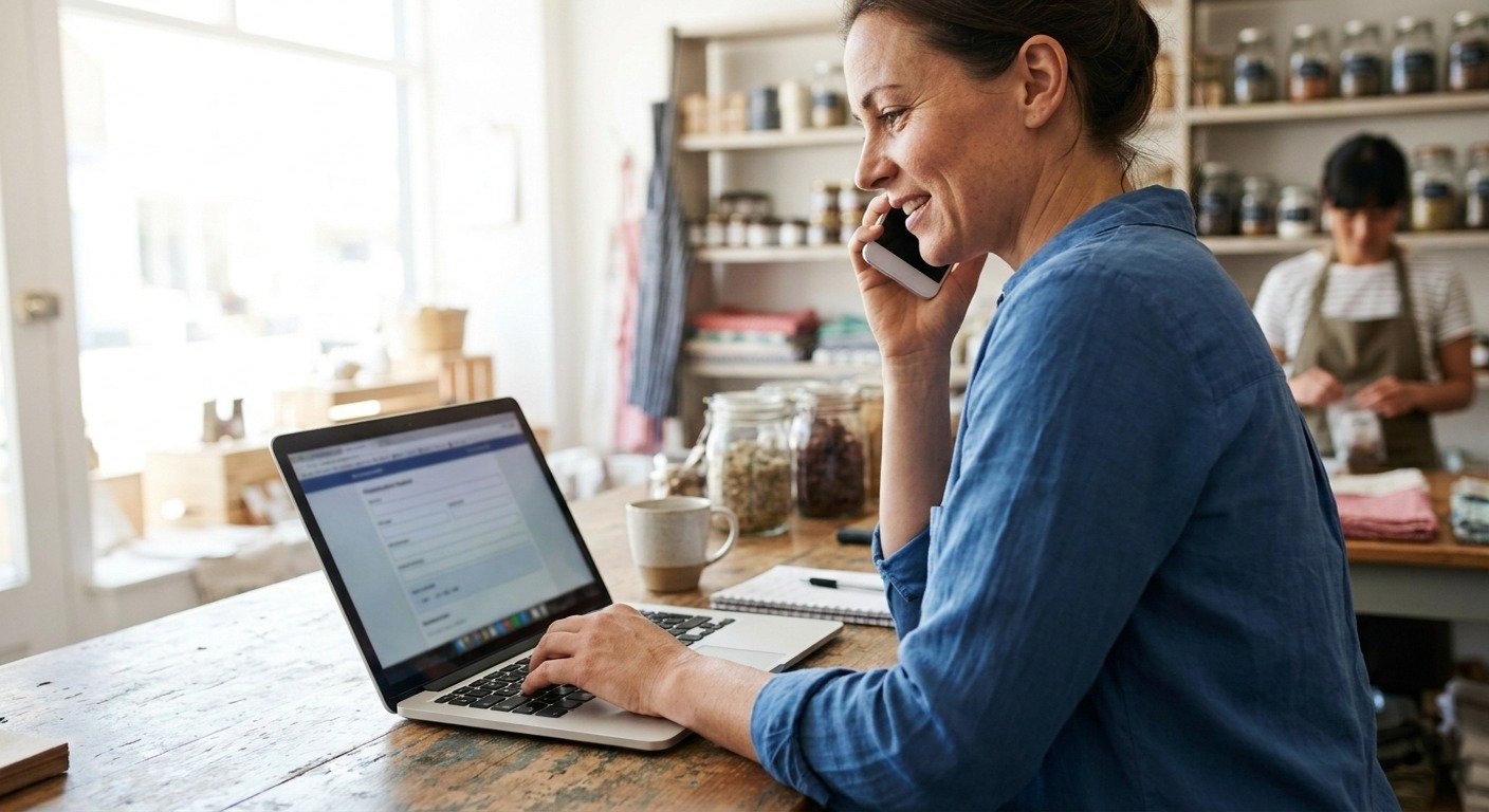 Staff keying a card payment into a browser-based virtual terminal.