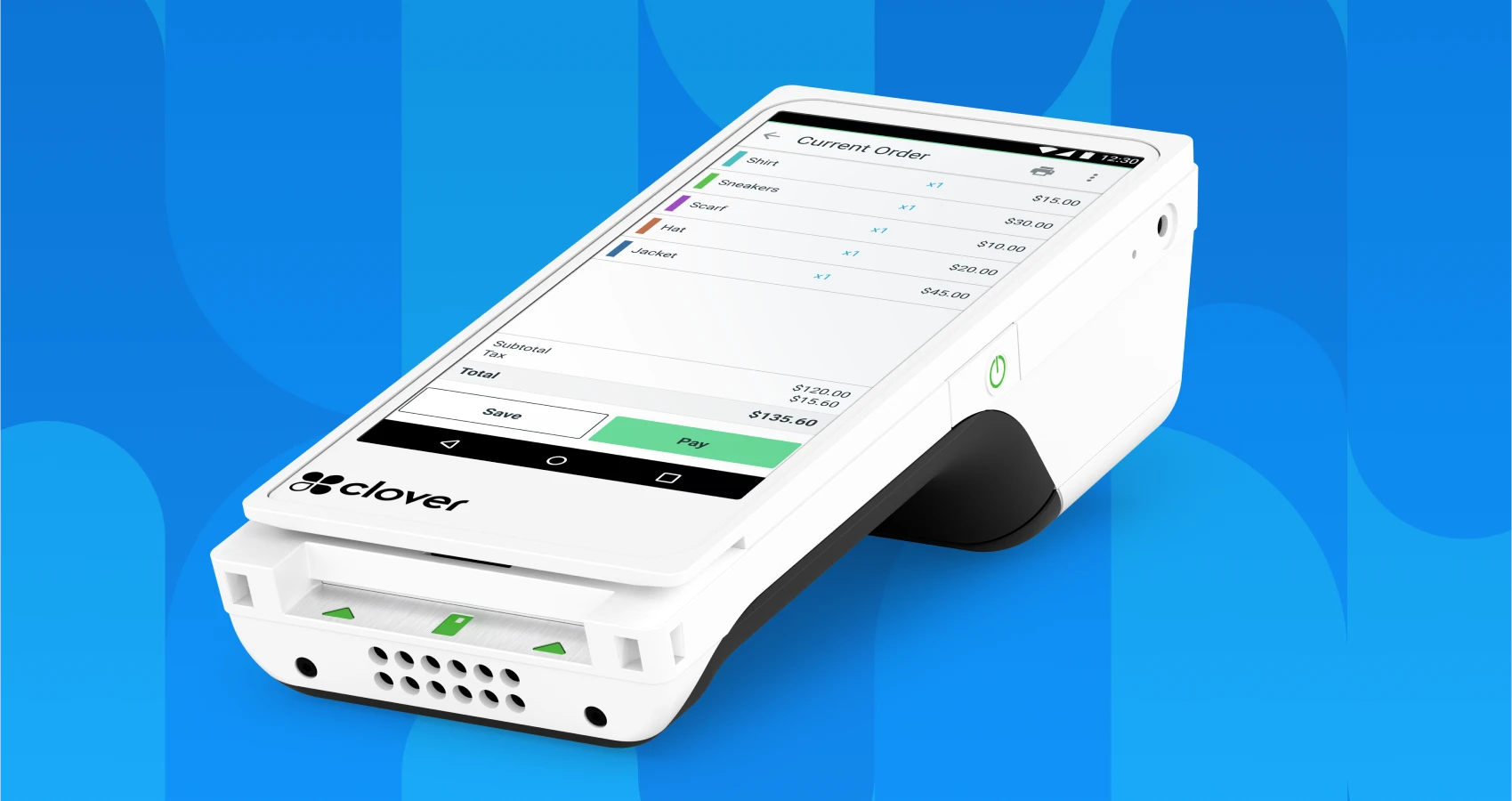 Image of Clover V3 POS system showcasing its sleek design and advanced features for efficient payment processing and business / restaurant management.